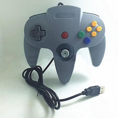 N64 USB N64 ABS žaidimų pultelio valdiklis Vairasvirtė PC kompiuterinių žaidimų rankena USB žaidimų pultelis