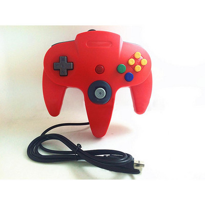 N64 USB N64 ABS žaidimų pultelio valdiklis Vairasvirtė PC kompiuterinių žaidimų rankena USB žaidimų pultelis
