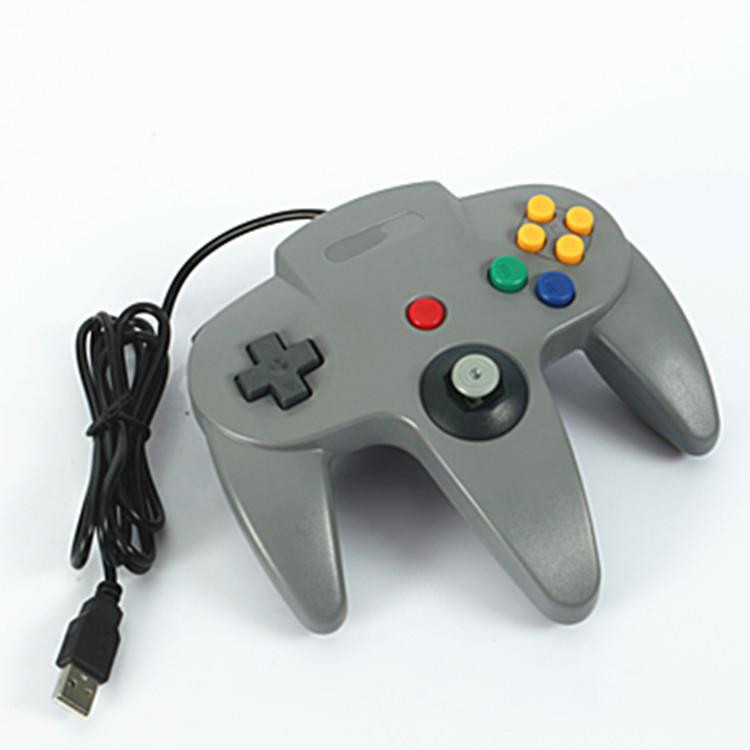 N64 USB N64 ABS žaidimų pultelio valdiklis Vairasvirtė PC kompiuterinių žaidimų rankena USB žaidimų pultelis