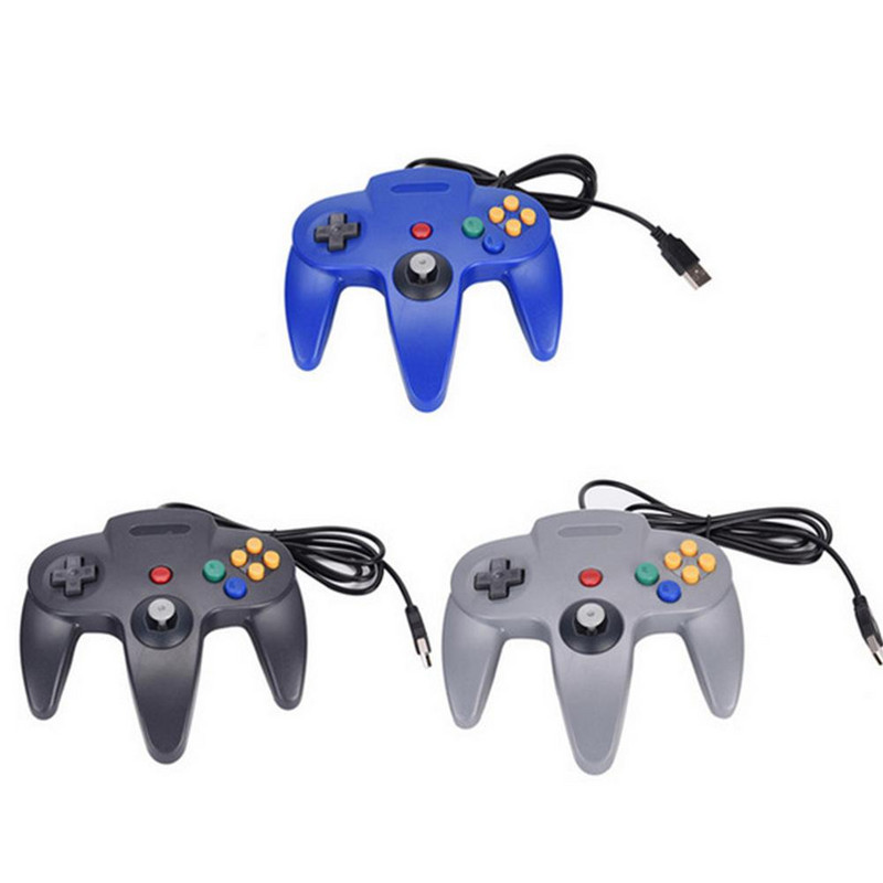 N64 USB N64 ABS žaidimų pultelio valdiklis Vairasvirtė PC kompiuterinių žaidimų rankena USB žaidimų pultelis