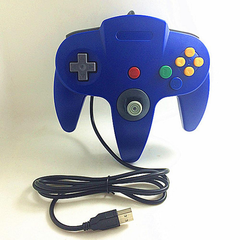 N64 USB N64 ABS žaidimų pultelio valdiklis Vairasvirtė PC kompiuterinių žaidimų rankena USB žaidimų pultelis