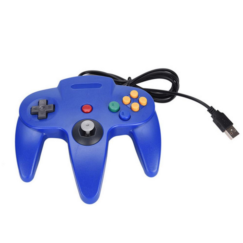 N64 USB N64 ABS žaidimų pultelio valdiklis Vairasvirtė PC kompiuterinių žaidimų rankena USB žaidimų pultelis