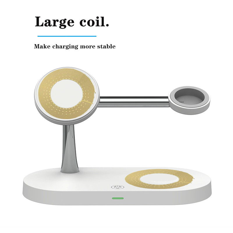 3 viename QI belaidis įkroviklis skirtas iPhone 14 13 12 Pro Max Magsafe magnetinė greito įkrovimo stotis, skirta Apple Watch Airpods Pro 2 3