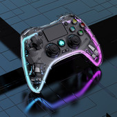Skaidrus spalvingas belaidis žaidimų valdiklis, skirtas PS4 / Switch / PS3 / Android / PC / IOS Joystick Gamepad, skirtas PS4 konsolės jutiklinis mygtukas