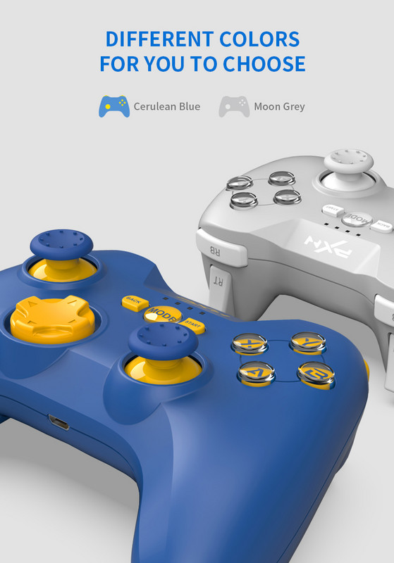 PXN P3 belaidis „Bluetooth“ 2.4G žaidimų valdiklis USB laidinis nešiojamasis vairasvirtės žaidimų pultelis, skirtas PS3 IOS „Android TV“ / asmeniniam kompiuteriui „Windows 7/8/10/11“