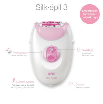 Braun Silk Epil 3 Epilator 3270 - 3170 Soft Perfection - Portable Electric Free Γυναικείο Αποτριχωτική Αποτριχωτική Γυναικεία Αποτριχωτική Αποτριχωτική Αποτριχωτική Γυναικεία Αποτρίχωση