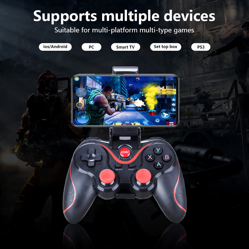 BROODIO 2.4G belaidis žaidimų pultelis Android žaidimų valdiklis Joystick Joypad Control Mobiliojo telefono planšetinis kompiuteris Smart TV Box Bluetooth žaidimų pultelis