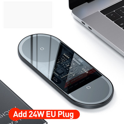 Baseus 20W dvostruki bežični punjači za iPhone 14 13 Airpod Pro Fast Qi bežični punjač za Samsung Xiaomi 12 Pro podloga za punjenje