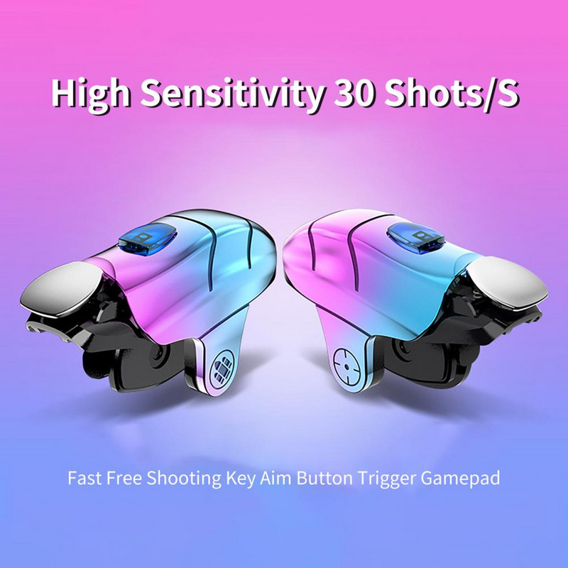 Controler de joc Gamepad Viteză reglabilă Joc de fotografiere Joc auxiliar de declanșare Buton de vizare Joystick de împușcare pentru Android iPhone