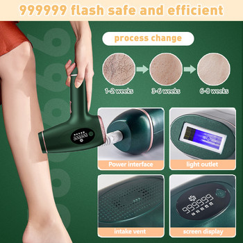 999999 Laser Epilator Home Device Flash IPL Αποτρίχωση Ανώδυνη φορητή συσκευή αποτρίχωσης ποδιών σώματος