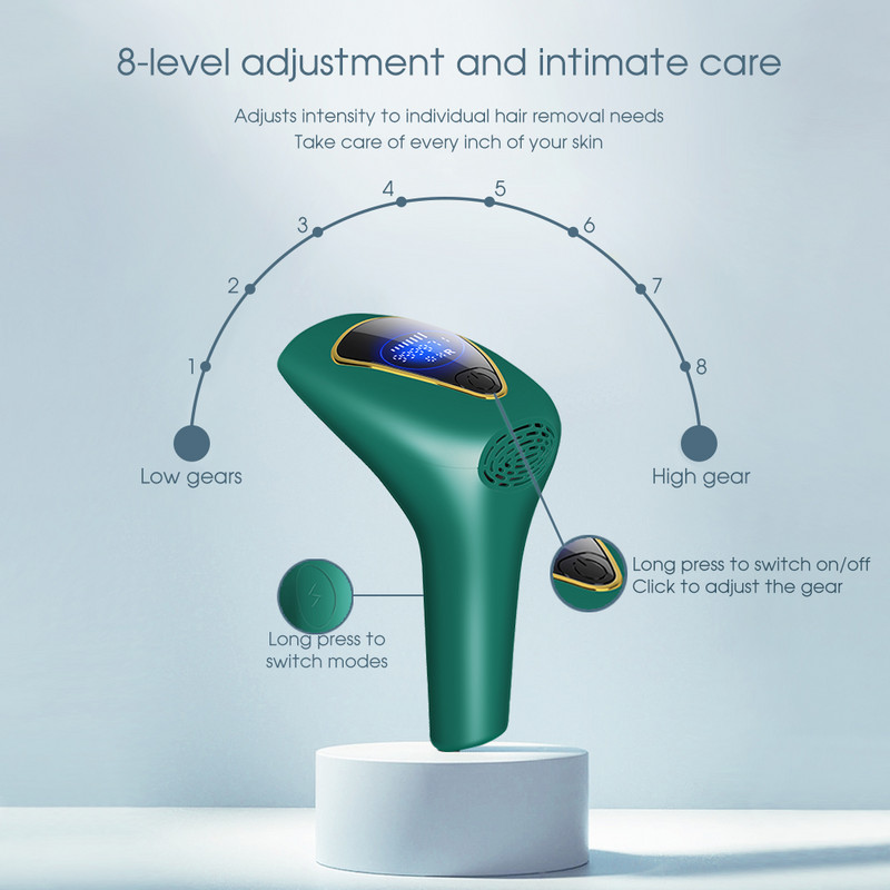 [ZS] 990 000 välgu laserepilaator IPL impulssvalgusega LCD-ekraaniga depilaator 8 taset naistele keha valutu bikiinide karvaeemaldus