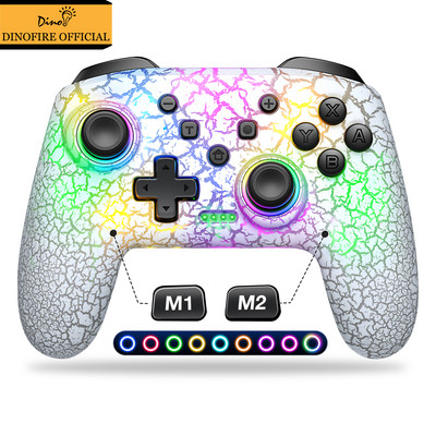 Dinofire bežični kontroler Gamepads za Nintendo Switch/Lite/OLED s programibilnom turbo funkcijom buđenja osjećaja dodira miša