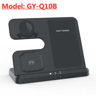 30 W 3 vienā bezvadu lādētāja statīvs Ātrās uzlādes dokstacijas Samsung Z Fold 3 S21 S20 Galaxy Watch 5 4 3 Active 2 S3 S4 Buds