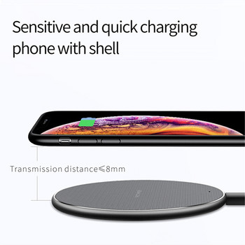 10w ασύρματος φορτιστής για iphone11 xs max x xr 8plus φορτιστής κινητού τηλεφώνου γρήγορης φόρτισης για ulefone doogee samsung note 9 8 s10plus