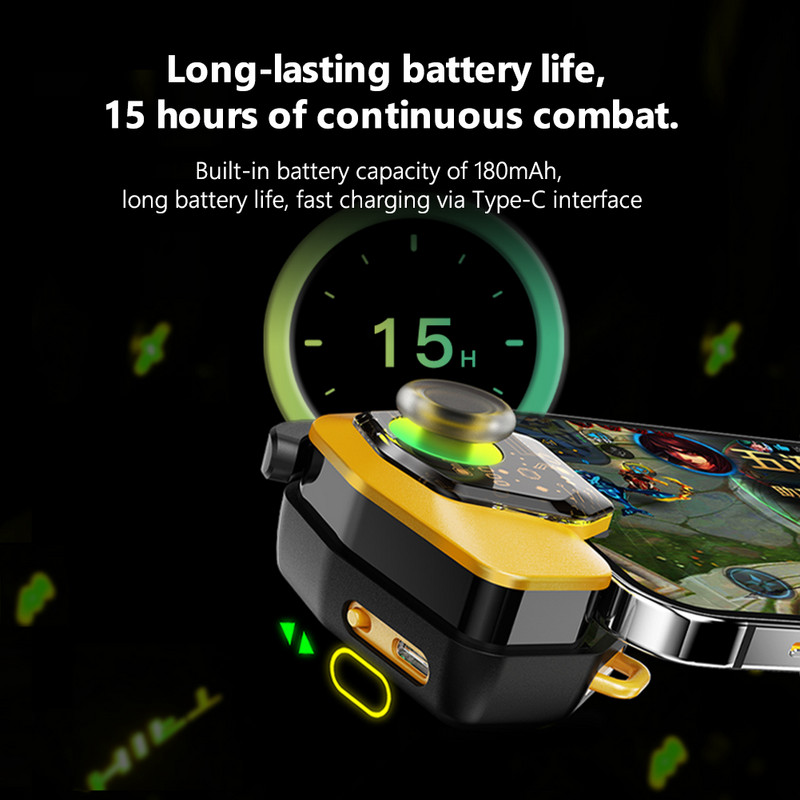 Žaidimų valdiklio telefono valdiklio žaidimų pultas, skirtas iPhone iPad IOS / Android Gaming LOL CF valdiklio rankena RGB Bluetooth 5.0