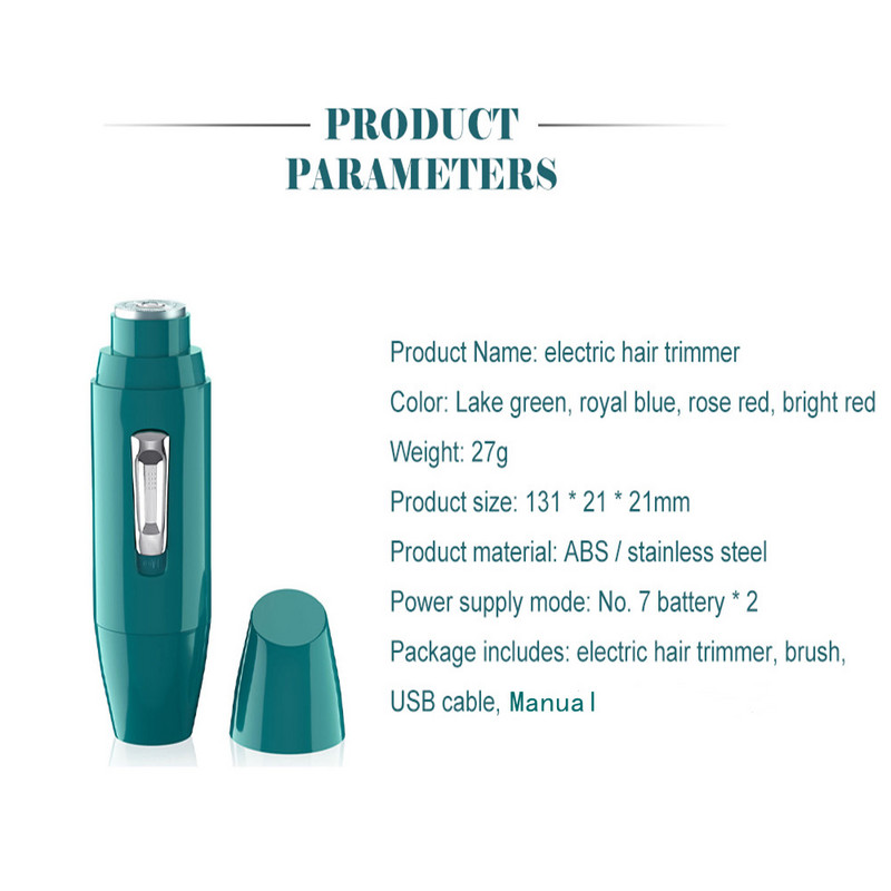 Elektrinis plaukų šalinimo saugus depiliatorius skustuvas barzdos žirklės skustuvas lūpų bikini veido plaukų šalinimo priemonė kūno veido epiliatorius moterims