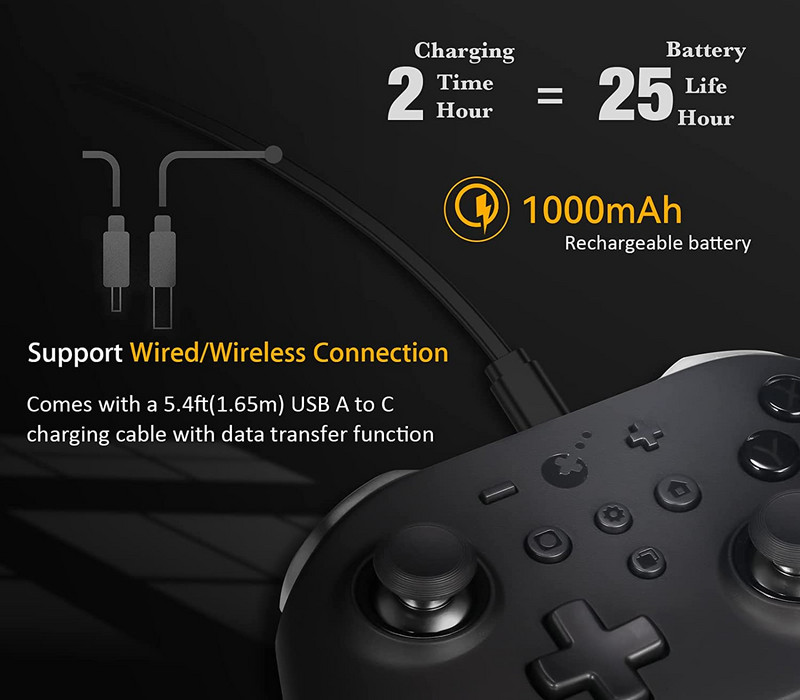 Controler GuliKit KingKong 2 Pro NS09 pentru Nintendo Switch IOS Telefon Android Windows macOS TV Gamepad-uri fără fir Bluetooth