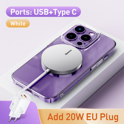 Magnetni bežični punjači Baseus od 15 W za iPhone 14 Qi bežični punjač Podloga za brzu izmjenu za iPhone 13 12 Mini telefonski punjač