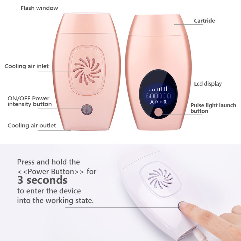 Professional Permanent IPL Laser Depilator 600000 Flash LCD Laser Photoepilator Painless Hair Remover Machine Hair Removal Women