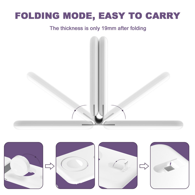 3 viename, skirtas iPhone 14Pro Max/13/12Pro/11/XS/ Greitas magnetinis Qi belaidis įkroviklis Greitas įkrovimas Apple Watch 8/7, skirtas Airpods Pro