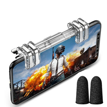 K9 Mobile Game Trigger For PUBG Phone Gaming 6 Finger Trigger Sensitive Shoot Phone Game Trigger L1 R1 Aim Keys Game Controller