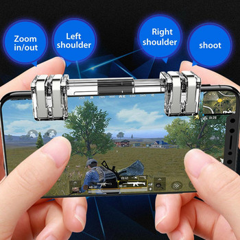 K9 Mobile Game Trigger For PUBG Phone Gaming 6 Finger Trigger Sensitive Shoot Phone Game Trigger L1 R1 Aim Keys Game Controller