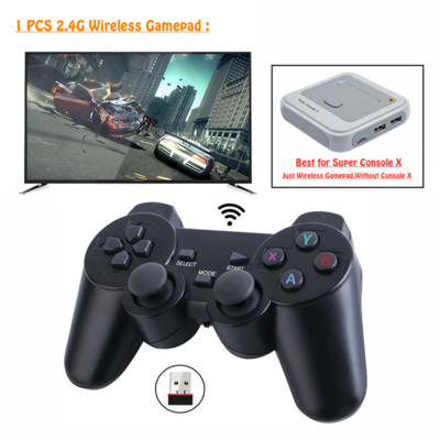 HEYNOW 2,4 GHz belaidis žaidimų pultelis, skirtas Super Console X žaidimų valdikliui USB vairasvirtė TV vaizdo žaidimų konsolei Android TV BOX telefonas