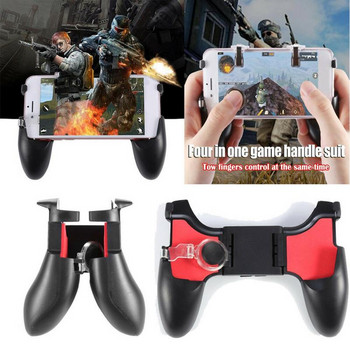 5 в 1 PUBG Moible Controller Геймпад Free Fire L1 R1 Задейства PUGB Mobile Game Pad Grip L1R1 Джойстик за IPhone Android телефон