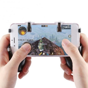 5 в 1 PUBG Moible Controller Геймпад Free Fire L1 R1 Задейства PUGB Mobile Game Pad Grip L1R1 Джойстик за IPhone Android телефон