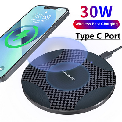 30W bezdrôtová nabíjačka pre iPhone 13 12 11 Pro Max X Xr Xs 8 Rýchlonabíjacia stanica pre Samsung S10 note 9 8 Nabíjačky Xiaomi