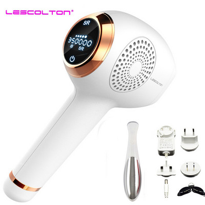Lescolton 350000 Flashs IPL plaukų šalinimo viso kūno depiliatorius, nuolatinis IPL plaukų šalinimo lazeriu epiliatorius