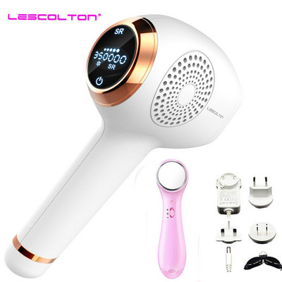 Lescolton 350000 Flashs IPL plaukų šalinimo viso kūno depiliatorius, nuolatinis IPL plaukų šalinimo lazeriu epiliatorius