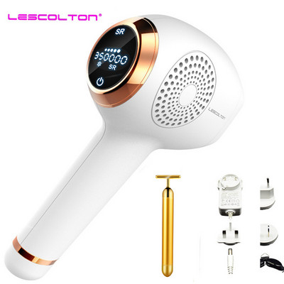 Lescolton 350000 Flashs IPL plaukų šalinimo viso kūno depiliatorius, nuolatinis IPL plaukų šalinimo lazeriu epiliatorius