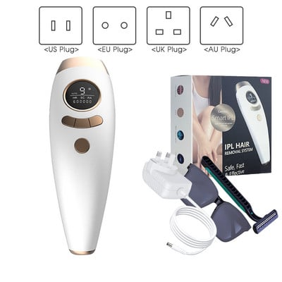 [ZS] Viso kūno 9 lygių IPL plaukų šalinimas lazeriu 3 viename 600 000 blyksnių Profesionalus neskausmingas elektrinis kvarco lempos epiliatorius moterims