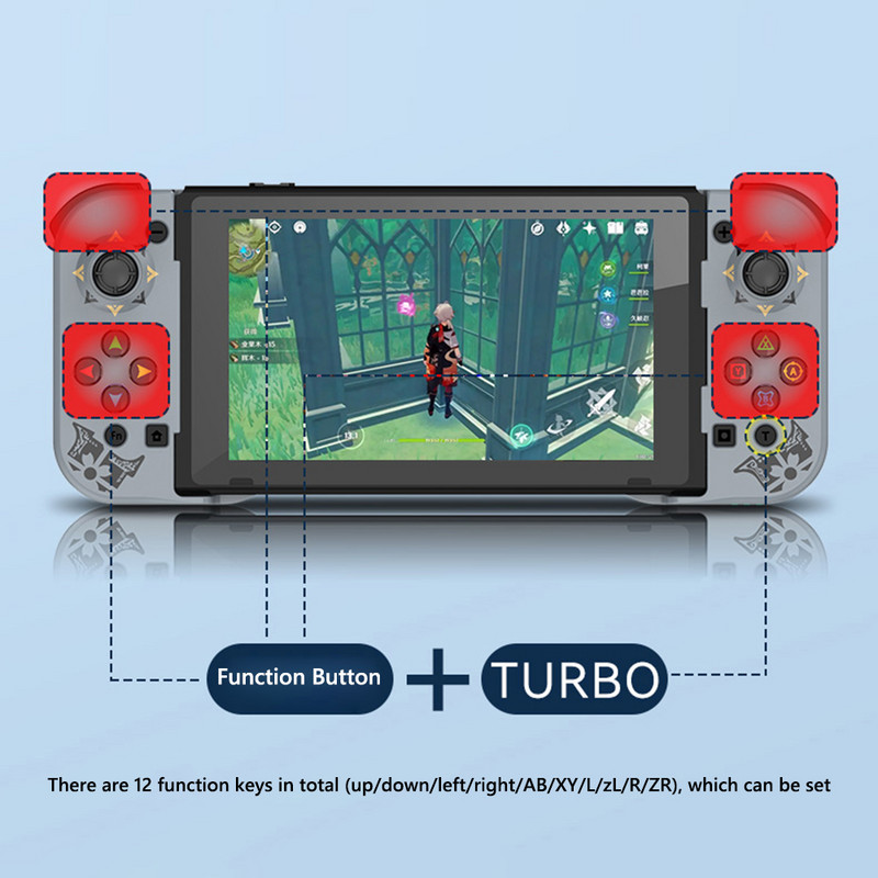 Bővített vezeték nélküli játékvezérlő Bluetooth-kompatibilis játékvezérlő joystick for PUBG for IOS/Android for NS SWITCH/PS3/PS4