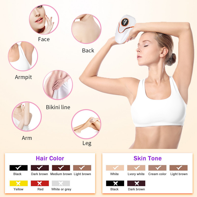 Φορητή μόνιμη αποτρίχωση μασχάλης για οικιακή χρήση Body Women Diode Ipl Laser Αποτρίχωση