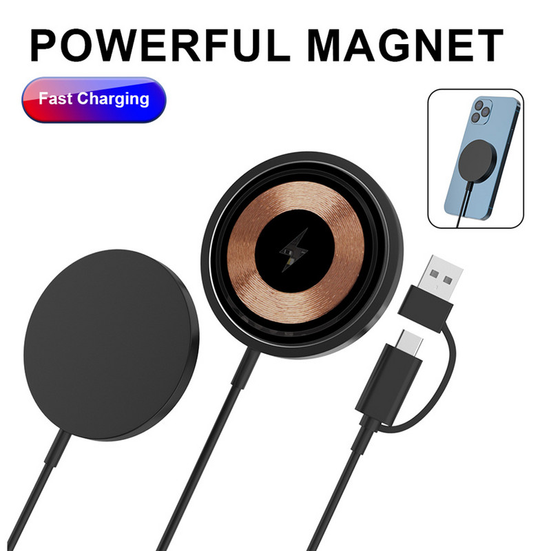 NAUJAS 100 W magnetinis belaidžio įkroviklio stovas, skirtas iPhone 14 13 12 11 Pro Max Mini Macsafe įkroviklių greito įkrovimo doko stočiai