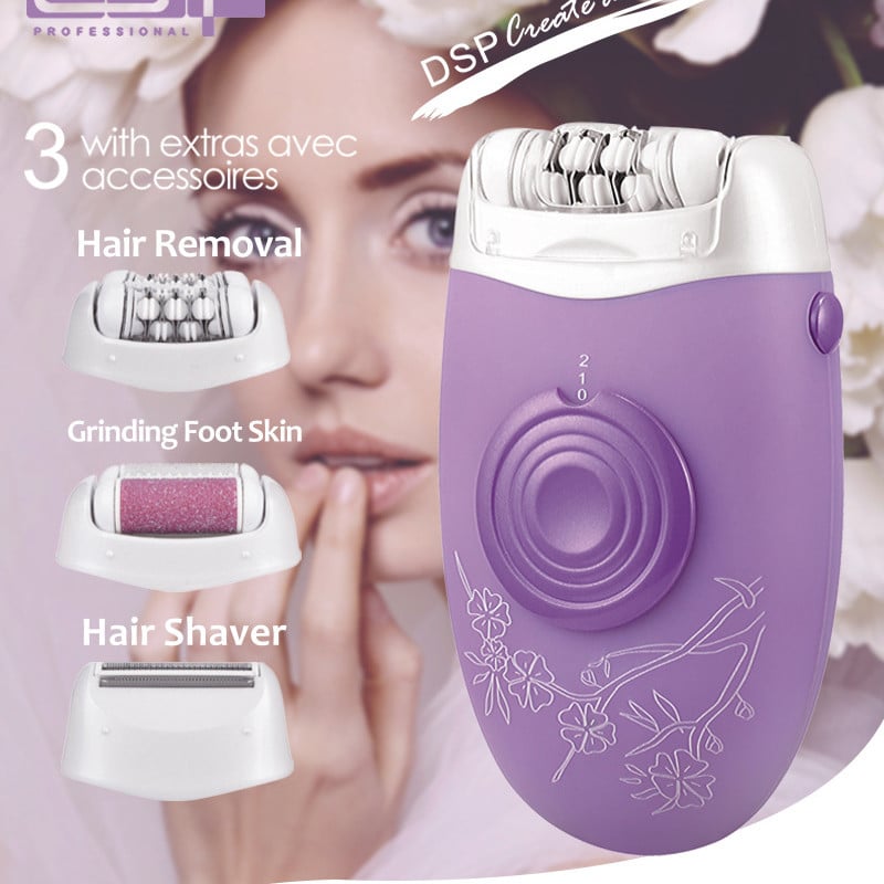 2022 NAUJAS plaukelių šalinimo epiliatorius moterims 3 viename plaukų šalinimo priemonė nešiojamas moteriškas neskausmingas skutimosi įrankis Veidui kūnui elektrinis depiliatorius