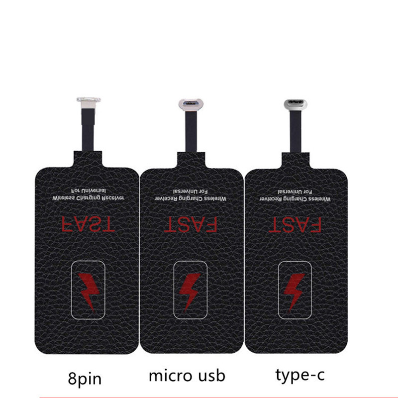 5V/2A 10W Qi kiire juhtmevaba laadija vastuvõtja IPhone 7,6,5 jaoks, Samsung Huawei Xiaomi Type-c Micro USB Qi C põhipistik