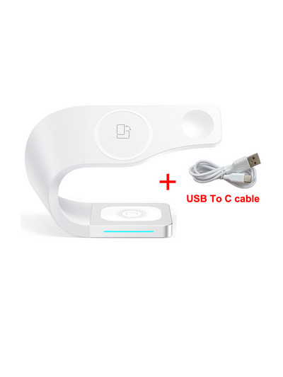 Belaidis įkroviklis 4 viename Magnetinis greitas belaidis įkrovimas, skirtas iPhone 12/13pro Max / 12 Pro Max/12 Mini iWatch SE/6/5/4/3/2 Airpo