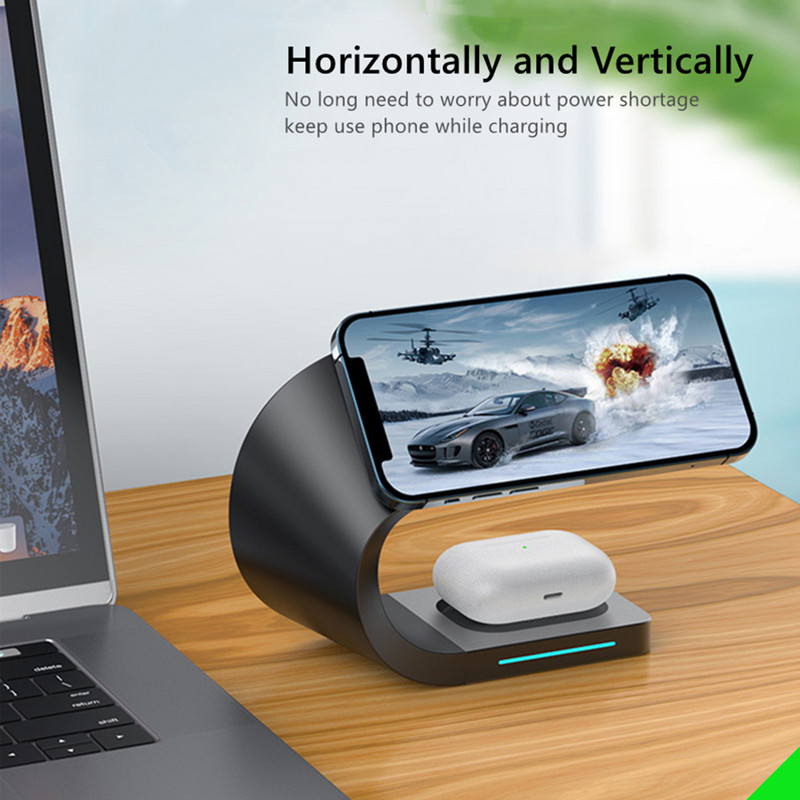 Belaidis įkroviklis 4 viename Magnetinis greitas belaidis įkrovimas, skirtas iPhone 12/13pro Max / 12 Pro Max/12 Mini iWatch SE/6/5/4/3/2 Airpo