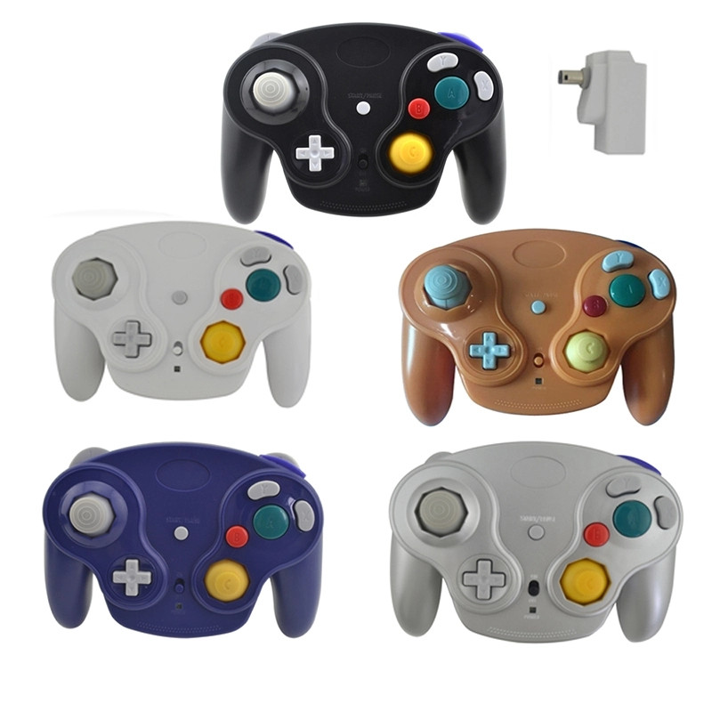 Controler de joc 2,4 GHz Joystick pentru GameCube pentru NGC pentru Wii, funcție de șoc turbo clear NU bluetooth