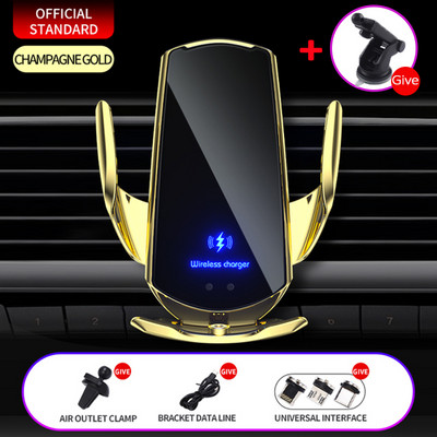 100 W automobilinis belaidis įkroviklis Magnetiniai automobiliniai įkrovikliai Montuojamas telefono laikiklis Oro anga, skirta iPhone 14 13 12 pro max Samsung greitas įkrovimas