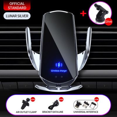 100 W automobilinis belaidis įkroviklis Magnetiniai automobiliniai įkrovikliai Montuojamas telefono laikiklis Oro anga, skirta iPhone 14 13 12 pro max Samsung greitas įkrovimas