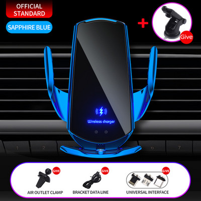 100 W automobilinis belaidis įkroviklis Magnetiniai automobiliniai įkrovikliai Montuojamas telefono laikiklis Oro anga, skirta iPhone 14 13 12 pro max Samsung greitas įkrovimas