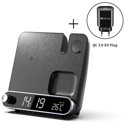 3 viename belaidis įkroviklis, skirtas iPhone 14 13 12 11 Mini Pro Max iWatch AirPods Qi greito įkrovimo doko stoties belaidžių įkroviklių stovas