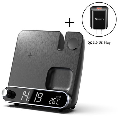 3 viename belaidis įkroviklis, skirtas iPhone 14 13 12 11 Mini Pro Max iWatch AirPods Qi greito įkrovimo doko stoties belaidžių įkroviklių stovas