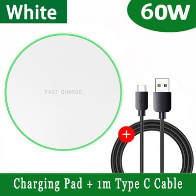 60 W vezeték nélküli töltőpad iPhone 14 13 12 11 Pro Max X Samsung Xiaomi telefontöltők indukciós gyorstöltő dokkoló állomáshoz
