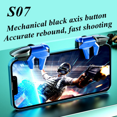 S07 Mobile Game Trigger for PUBG Phone Gaming Controller L1 R1 Alloy Key Button for IPhone Android Gamepad Joystick Aim Shooting