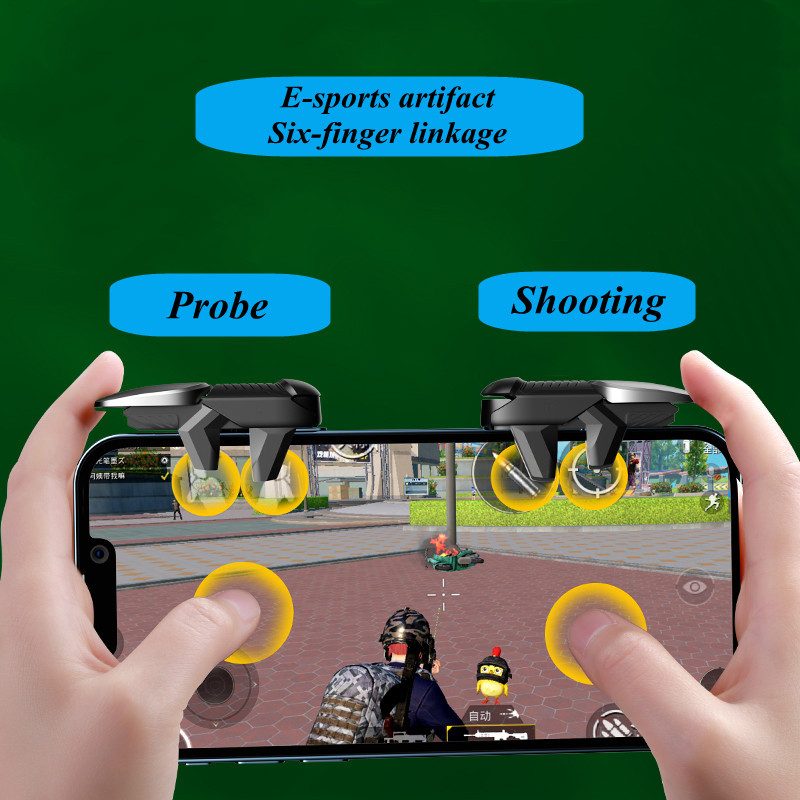 S07 Mobile Game Trigger για PUBG Phone Gaming Controller L1 R1 Alloy Key Button for IPhone Android Gamepad Joystick Aim Shooting